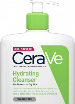 Cerave Hydrating Cleanser Увлажняющий очищающий крем-гель для нормальной и сухой кожи 236 ml фото