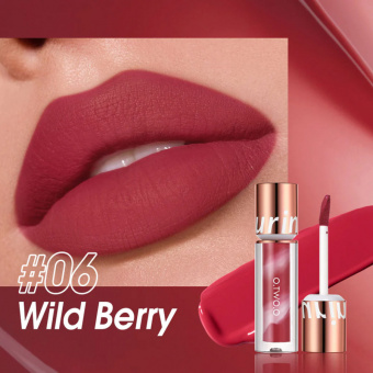 Матовая губная помада O.TWO.O New Trending Lip Gloss Marbling Water Proof Matt Finish Lip Stick № 6 Wild Berry фото