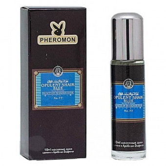 Shaik Chic Opulent Shaik Blue № 77 For Men pheromon oil roll 10 ml фото
