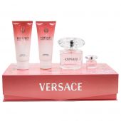 Подарочный набор Versace Bright Crystal (туалетная вода 2 штуки + лосьон для тела + гель для душа)