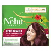 Краска - крем для волос Neha без аммиака Индийская Хна Пленительный Бордо 15 ml + Окислитель 15 ml