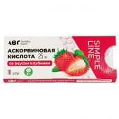 Аскорбиновая кислота ABC Healthy Food со вкусом клубники 10 шт. 25 мг( блистер )