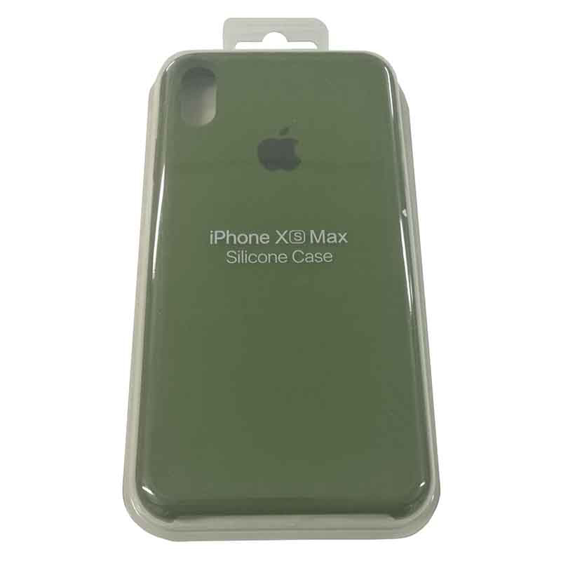 Силиконовый чехол для iPhone XS MAX хаки зеленый
