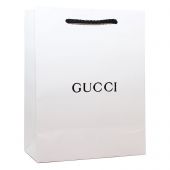 Подарочный пакет Gucci 23х17 см белый