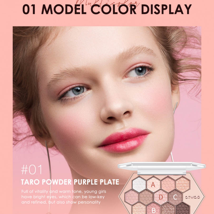Тени для век O.TWO.O Color And Texture Of Eye Makeup 12 цветов № 1 18 g