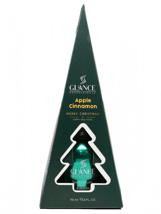Glance Аромадиффузор Apple Cinnamon (в подарочной упаковке Merry Christmas & Happy New Year ) 110 мл