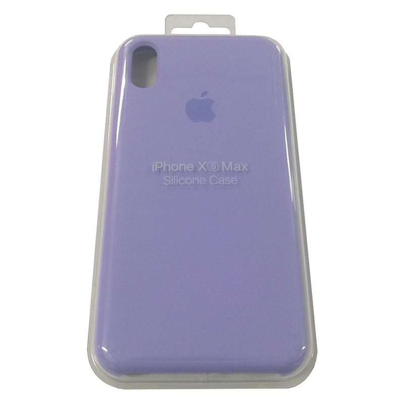 Силиконовый чехол для iPhone XS MAX светло-фиолетовый