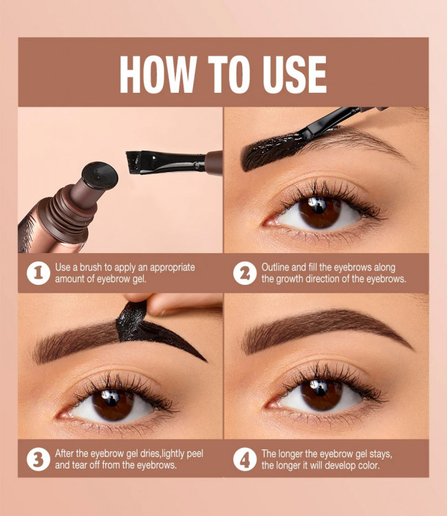 Гель для бровей O.TWO.O №B02 - Темно-коричневый фото