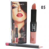 Помада - блеск - карандаш MAC Matte Lipstick & Lipgloss Matte Lip Pencil 3 in 1 № 5