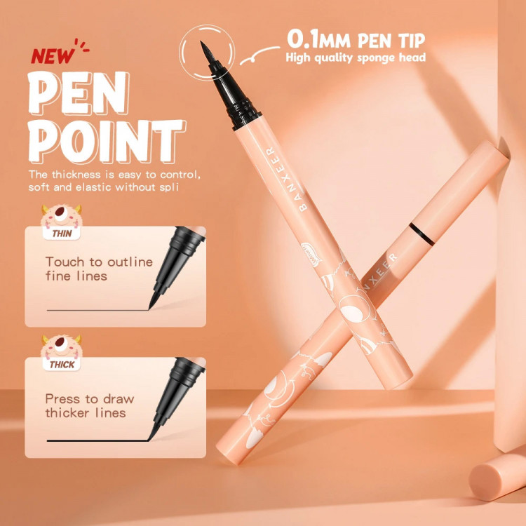 Жидкая подводка-карандаш для глаз Banxeer Monster Liquid Eyebrow Pen 1 ml Цвет №01 фото