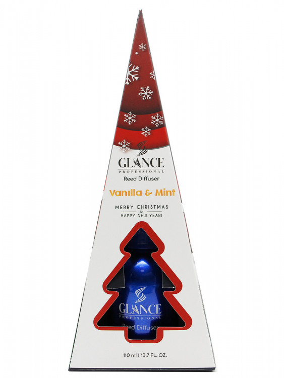 Glance Аромадиффузор Vanilla & Mint (в подарочной упаковке Merry Christmas & Happy New Year ) 110 мл