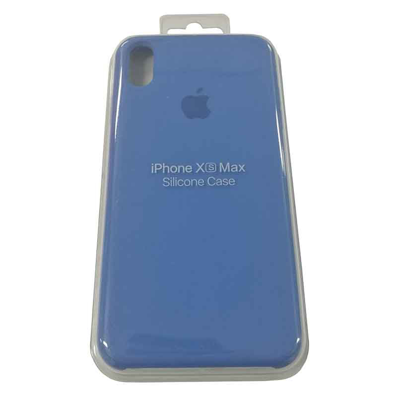 Силиконовый чехол для iPhone XS MAX васильковый