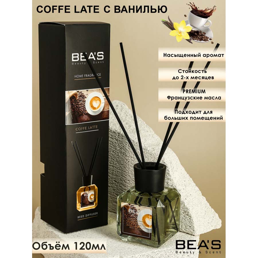 Аромадиффузор Beas Coffe Latte - Кофе Латте 120 ml фото