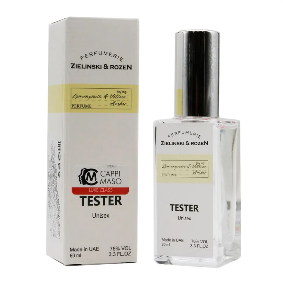 Tester LUXE Z & R Lemongrass & Vetiver, Amber unisex 60 ml