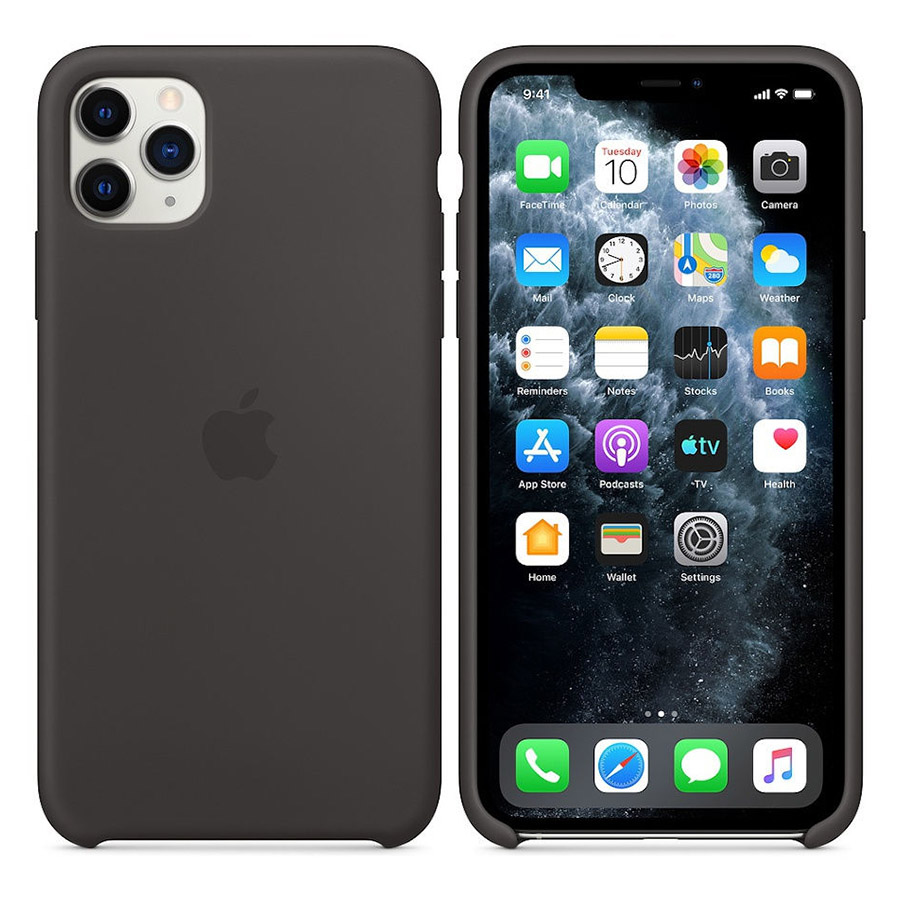 Силиконовый чехол для iPhone 11 Pro Max черный фото