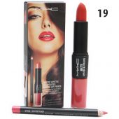 Помада - блеск - карандаш MAC Matte Lipstick & Lipgloss Matte Lip Pencil 3 in 1 № 19