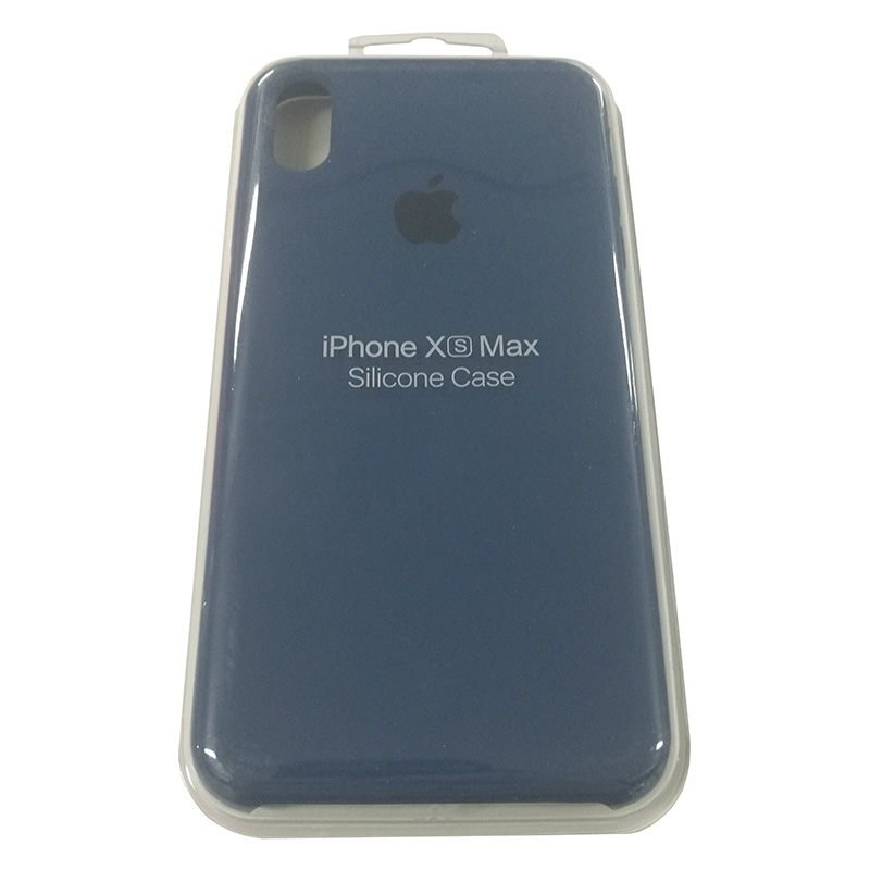 Силиконовый чехол для iPhone XS MAX синий