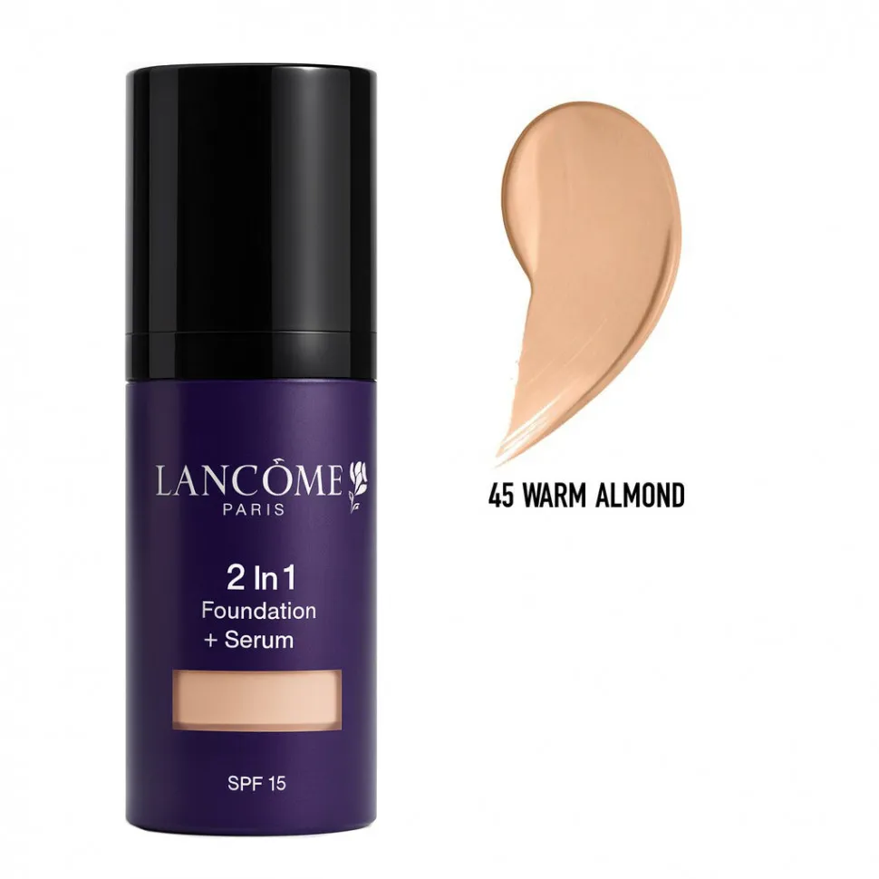 Тональный крем Lаncоме 2 in 1 Foundation + Serum SPF 15 30 ml #45 Warm Almond
