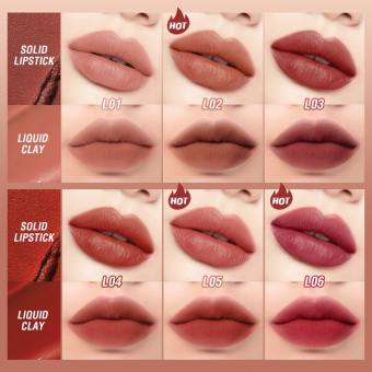Матовая помада и блеск O.TWO.O Lip Glaze Lipstick № L04 Red Pear 6.5 g фото