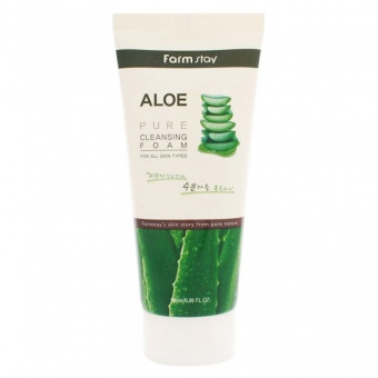 Пенка для лица FarmStay Aloe Pure Cleansing Foam с экстрактом алоэ 180 ml фото