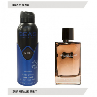 Дезодорант Beas M248 Zara Metallic Spirit For Men deo 200 ml фото