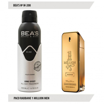 Дезодорант Beas M208 Paco Rabbane 1 Million For Men deo 200 ml фото