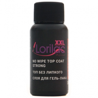 Верхнее покрытие Lorilac Professional XXL No Wipe Top Coat Strong без липкого слоя 30 ml фото