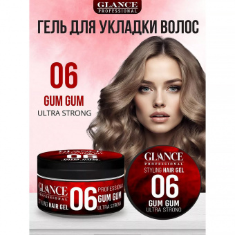 GLANCE Professional Гель для укладки волос GUM GUM ULTRA STRONG №06 - 300 ml фото