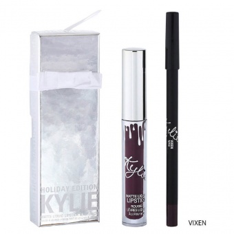 Жидкая помада Kylie Holiday Edition Matte Liquid Lipstick & Lip Liner 2 in 1 Vixen 3 ml фото