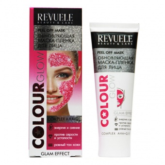 Маска-пленка для лица Revuele Colour Glow Complex AHA+Q10 обновляющая 80 ml фото