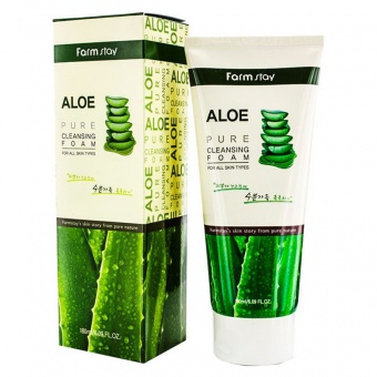 Пенка для лица FarmStay Aloe Pure Cleansing Foam с экстрактом алоэ 180 ml фото