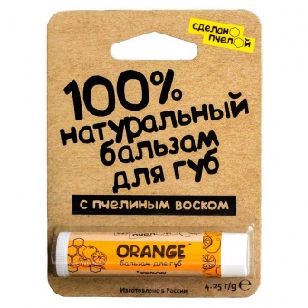 Бальзам для губ Сделано пчелой Orange ( Мёд и Апельсин ) 4,25 гр фото