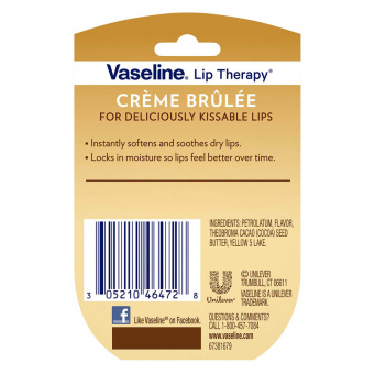 Бальзам Vaseline Lip Therapy Creme Brulee 7 g фото