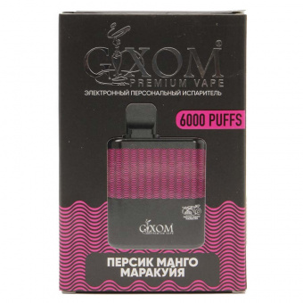 Электронные сигареты Gixom Premium — Персик Манго Маракуйя 6000 тяг фото