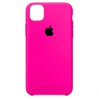 Силиконовый чехол для iPhone 12 Pro Max 6.7 розовый неон фото
