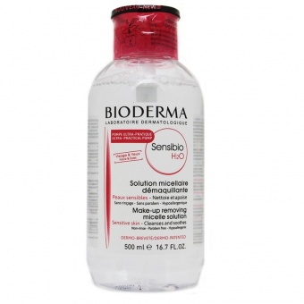 Bioderma Sebium H2O Мицеллярная вода для чувствительной кожи 500 мл (розовая, с помпой) фото