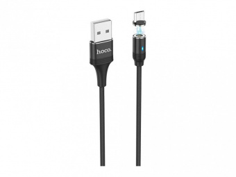Кабель Hoco U76 Magnetic Charging Data Cable for MicroUSB 1.2м Черный фото
