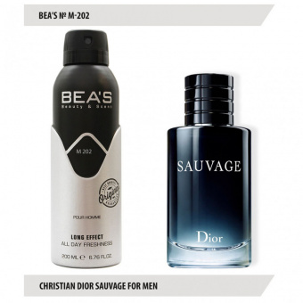 Дезодорант Beas M202 Christian Dior Sauvage For Men deo 200 ml фото