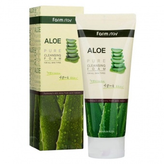 Пенка для лица FarmStay Aloe Pure Cleansing Foam с экстрактом алоэ 180 ml фото