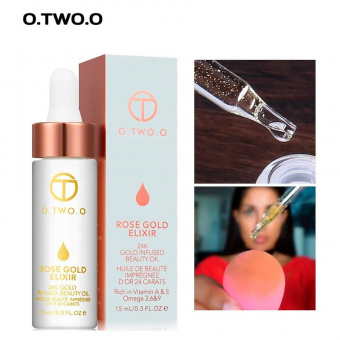 Масло для лица O.TWO.O Rose Gold Elixir 24k Gold Infused Beauty Oil 15 ml фото