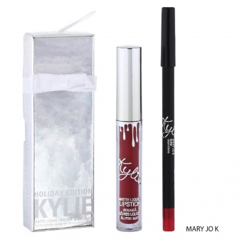 Жидкая помада Kylie Holiday Edition Matte Liquid Lipstick & Lip Liner 2 in 1 Mary Jo K 3 ml фото