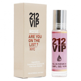 Масляные духи Carolina Herrera 212 VIP Rose For Women roll on parfum oil 10 ml фото