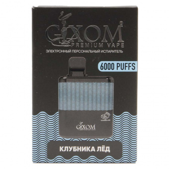 Электронные сигареты Gixom Premium — Клубника Лёд 6000 тяг фото