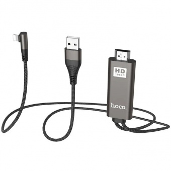 Кабель Hoco UA14 Lightning To HDMI audio video HD cable adapter 2м фото
