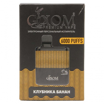 Электронные сигареты Gixom Premium — Клубника Банан 6000 тяг фото
