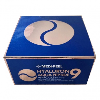 Гидрогелевые патчи для глаз Medi-Peel Hyaluron Aqua Peptide 9 Ampoule Eye Patch с пептидами 60 шт фото