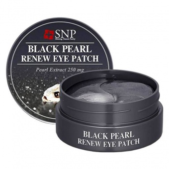 Гидрогелевые патчи для глаз SNP Black Pearl Renew Eye Patch с экстрактом жемчуга 60 шт фото