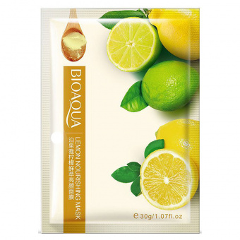 Маска для лица тканевая Bioaqua с соком лимона 30 g фото