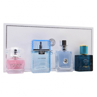 Подарочный набор Versace Unisex 4x30 ml ( 3 аромата мужских + 1 женский ) фото