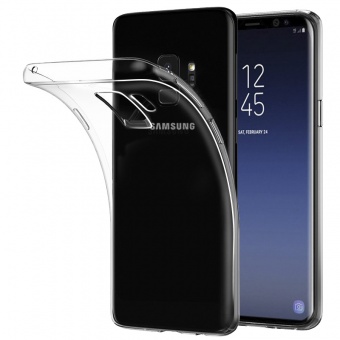 Силиконовый чехол для Samsung S9 прозрачный фото